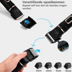Tjilla Professionele Dieren/honden Tondeuse Set Extra Krachtig - Honden Trimmer - Lang Of Kortharige Huisdieren Katten & Honden - Draadloos - Weinig Geluid -Hond Benodigdheden 1200x1200 224