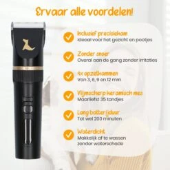 Loyalpetclub® Professionele 2-in-1 Hondentondeuse Voor Dikke Vacht – Draadloze Honden Tondeuse & Hondentrimmer – Stille Tondeuse Katten & Honden Trimset - Inclusief Opbergtasje -Hond Benodigdheden 1200x1200 246