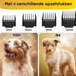 AVE Pets® Volledige Hondentondeuse Set Met Display - Draadloos Tondeuse - Scheerapparaat Voor Je Hond Of Kat - Huisdier Trimmer - Dierentondeuse - Dieren Verzorging -Hond Benodigdheden 1200x1200