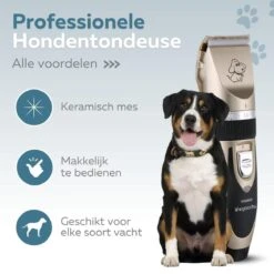 BYER Professionele Dieren Tondeuse Set - Voor Huisdieren Katten & Honden - Draadloos - Oplaadbare Pet Trimmer - Dog Tondeuze Clipper - 5 Standen & Vier Opzetkammen - Low Noise -Hond Benodigdheden 1200x1200 265