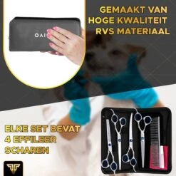 Toivo Schaar Voor Dieren - Zilver - Effileerscharen - Honden Scharenset - Dierenschaar - Set 5 Stuks - Trimscharen - Trimset - Uitdunschaar Hond - Schaar Honden -Hond Benodigdheden 1200x1200 281