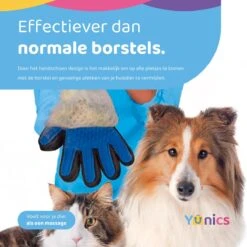 YUNICS® Dieren Handschoen - Haarverwijderaar Voor Huisdieren - Kattenborstel - Hondenborstel - Hondenkam - Kattenhaarverwijderaar - Blauw -Hond Benodigdheden 1200x1200 3