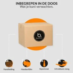 Krachtige Hondenföhn/ Waterblazer Met Draaiknop Om Overtollig Water En Stof Snel Uit De Vacht Te Blazen | Verstelbare Vermogen Standen (500W Tot 2200W) En Verstelbare Temperatuur - Type B Oranje -Hond Benodigdheden 1200x1200 301