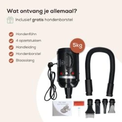 MiMOPETS® Hondenföhn Met 4 Opzetstukken – Waterblazer Voor Honden Met Geluiddemper -Hondendroger - Zwart 13 MiMOPETS® Hondenföhn Met 4 Opzetstukken – Waterblazer Voor Honden Met Geluiddemper -Hondendroger - Zwart -Hond Benodigdheden 1200x1200 330