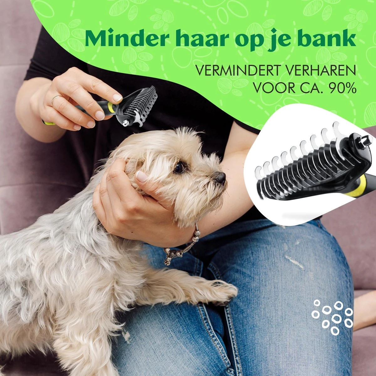 Mister Mill Professionele 2-Zijdige Ondervacht Kam Voor Hond En Kat – Honden/Kattenborstel – Klittenkam – 9,5 Cm. 6 Mister Mill Professionele 2-Zijdige Ondervacht Kam Voor Hond En Kat – Honden/Kattenborstel – Klittenkam – 9,5 Cm. - Afbeelding 6