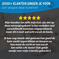 Woodoro 2-Zijdige Kattenkam Voor Ondervacht - Voorkomt Haaruitval - Verwijdert Klitten -Hond Benodigdheden 1200x1200 386