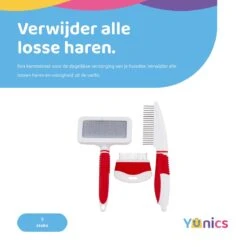 YUNICS® Hondenborstel Set - Hondenkam - Klittenkam – Slicker - Borstelset – Hondenhaar - Haarverzorging - Dierenverzorging - 3 Delig -Hond Benodigdheden 1200x1200 397