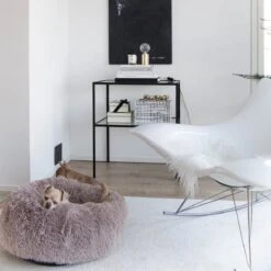 District 70 FUZZ - Hondenmand Comfortabel En Zacht Pluche - Zand, Oudroze, Donkergrijs En Lichtgrijs In S/M/L/XL - Maat: Medium, Kleur: Zand -Hond Benodigdheden 1200x1200 478