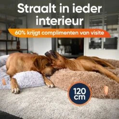 Happysnoots Hondenmand Met Rits - 80cm - Hondenbed - Donut Dog Bed - Fluffy - Grijs - Wasbaar -Hond Benodigdheden 1200x1200 580