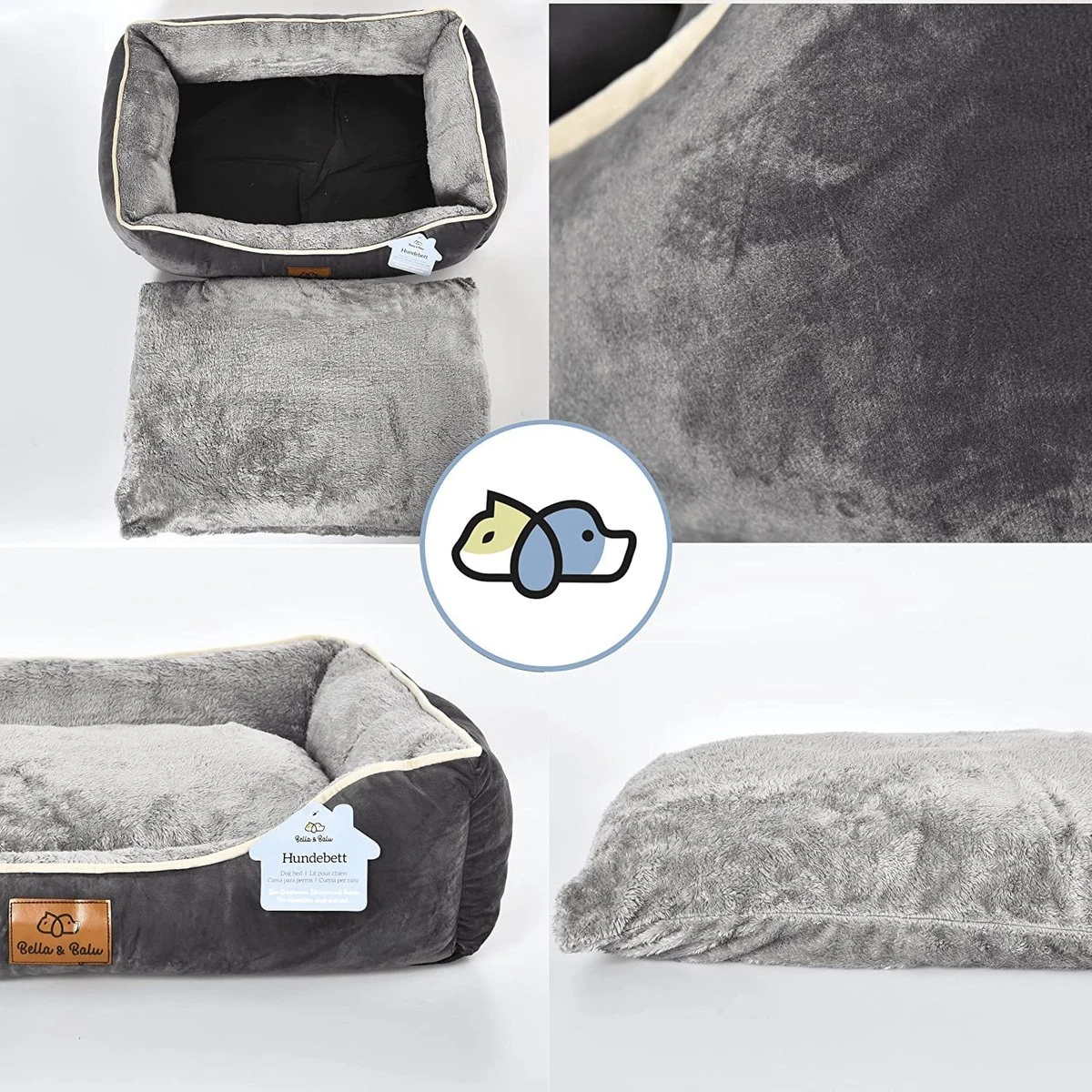 Bella & Balu Hondenbed - Verschillende Maten Voor Kleine, Middelgrote En Grote Honden | XS | Hondenbank Inclusief Verwijderbaar Honden Kussen - Pluizig, Warm, Wasbaar, Gewatteerd 4 Bella & Balu Hondenbed - Verschillende Maten Voor Kleine, Middelgrote En Grote Honden | XS | Hondenbank Inclusief Verwijderbaar Honden Kussen - Pluizig, Warm, Wasbaar, Gewatteerd - Afbeelding 4