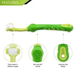 Merkloos Tandenborstel - Voor Huisdieren - Honden - 3 Zijdig - Multi-Hoek - Schoonmaken - Tanden - Slechte Adem - Tandsteen - Tandenborstel - Gezondheid - Blauw -Hond Benodigdheden 1200x1200 829