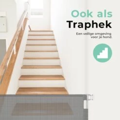 Château Animaux® - Tot 180cm Breed Traphekje Oprolbaar Hond - Stijlvolle Oplossing - Dieren Hek - Honden Hek -Hond Benodigdheden 1200x1200 864