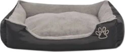 VidaXL Hondenbed Met Gewatteerd Kussen Maat S Zwart -Hond Benodigdheden 1200x502