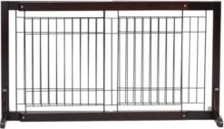 Hondenhek - Traphekje Hond - Traphekje Zonder Boren - Traphekje - BxH 161-97 X 53 Cm - Koffiebruin -Hond Benodigdheden 1200x690 4