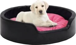 VidaXL Hondenmand 69x59x19 Cm Pluche En Kunstleer Zwart En Roze -Hond Benodigdheden 1200x715