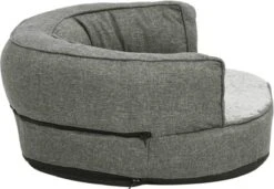 VidaXL Hondenbed Ergonomisch Linnen-look 75x53 Cm Fleece Grijs -Hond Benodigdheden 1200x832