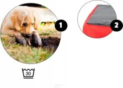 Ecco - Honden- En Kattenbed Met Kussen | Binnenmaat: 130x100 / Buitenmaat: 145x115cm - Beige / Zwart -Hond Benodigdheden 1200x859 2