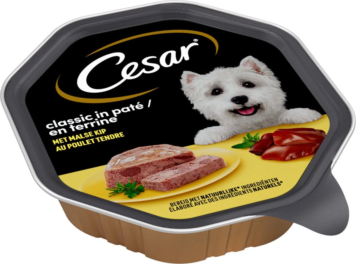 Cesar Classic Paté Honden Natvoer - Kip - 14 X 150 Gr 2 Cesar Classic Paté Honden Natvoer - Kip - 14 X 150 Gr - Afbeelding 2