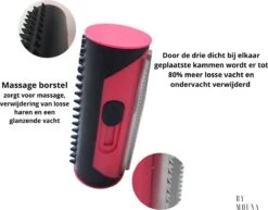 Ondervacht Kam- Hond Borstel - Klittenkam Voor Honden En Katten – Verwijderd Klitten En Voorkomt Verharing- Hondenkam Langharig - Hondenborstel Kortharig- Huisdierborstel - Vachtverzorging- Hondenborstel Rood -Hond Benodigdheden 1200x938