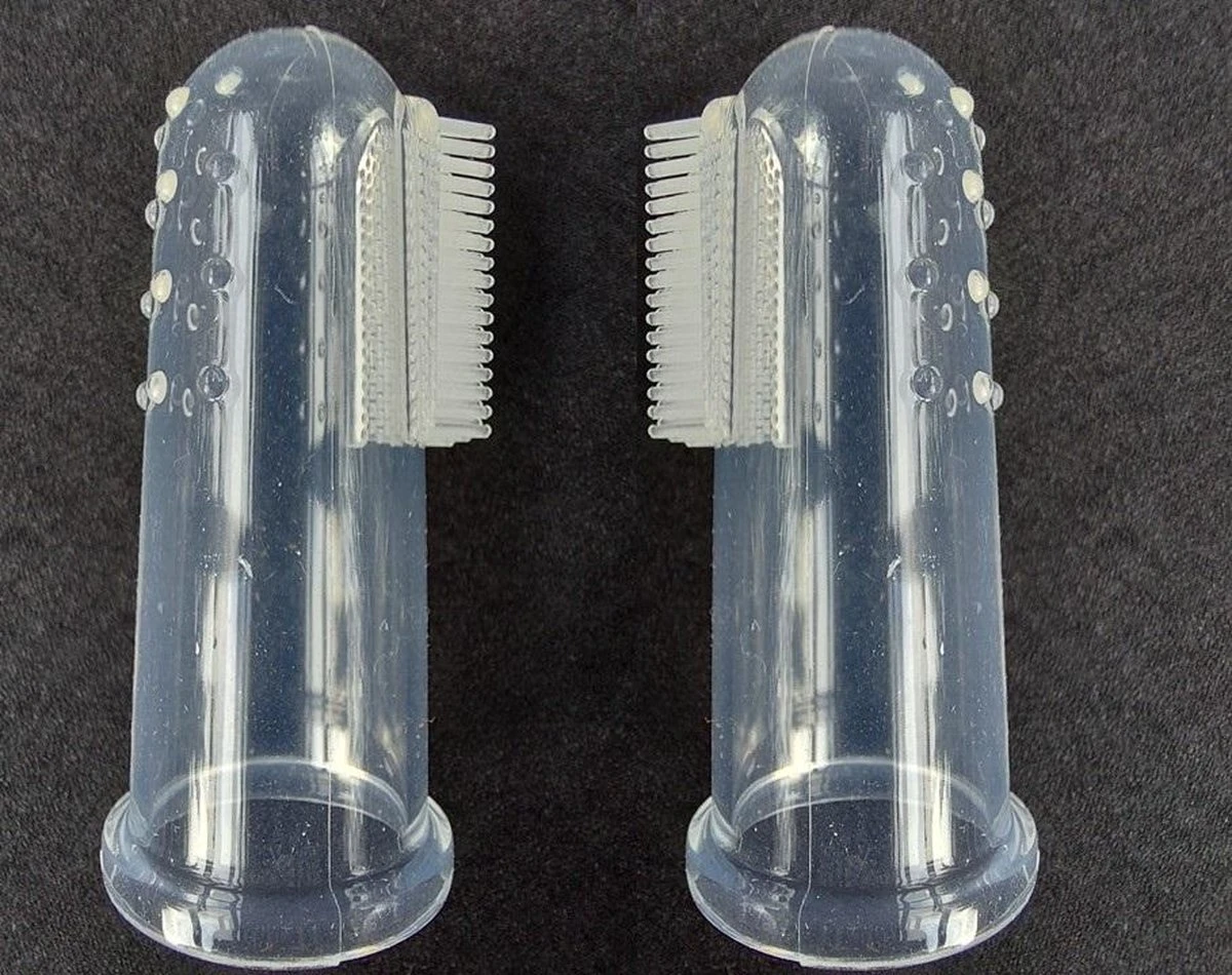 Merkloos Vinger Tandenborstel – 2 X 1 Merkloos Vinger Tandenborstel – 2 X