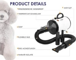 Forgoods Professionele Hondenfohn - Waterblazer Voor Honden - Hondenfohn Met 4 Opzetstukken - 2800W Verstelbaar Vermogen - Roze 12 Forgoods Professionele Hondenfohn - Waterblazer Voor Honden - Hondenfohn Met 4 Opzetstukken - 2800W Verstelbaar Vermogen - Roze -Hond Benodigdheden 1200x954