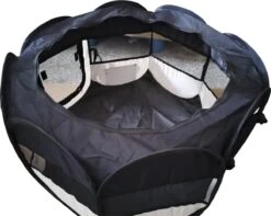 Dailyibed Opvouwbare Puppyren - Zwart - 115x115x58 Cm - Incl. Draagtas - Incl. Voederbak -Hond Benodigdheden 1200x958 4