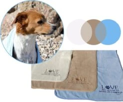 Pepets© – Hondenhanddoek – Honden Handdoek – Microvezel Handdoek – Handdoek Hond – Hondendeken – Droogdoek Hond – Dierendeken – Absorberend – 100*50CM - Beige - GRATIS Zonnebril -Hond Benodigdheden 1200x995 1