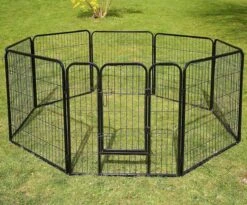 Topmast Premium Puppyren - Zwart - Hondenren - Opvouwbaar - 80 Cm Hoog - Binnen - Voor Puppy's En Honden -Hond Benodigdheden 1200x995 3