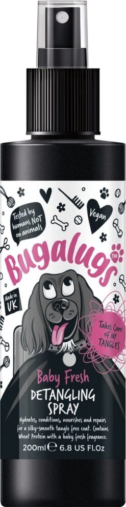 Bugalugs - Vachtverzorging Hond - Baby Fresh Gift Set - Hondenshampoo - Hondenparfum - Anti-klit Spray - 650 Ml - Kerstcadeau -Hond Benodigdheden 300x1200
