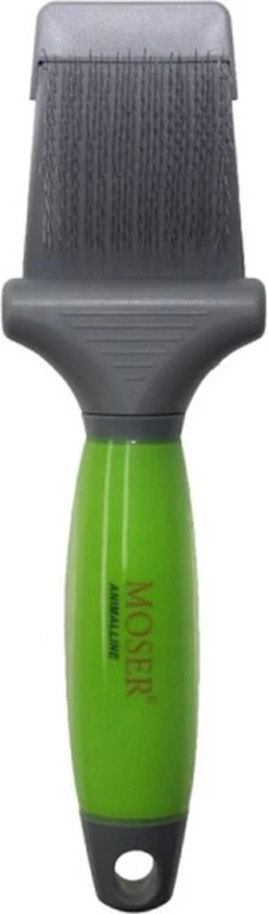 Moser Premium Slicker Borstel - Hondenvachtborstel - Groen Grijs -Hond Benodigdheden 352x1200