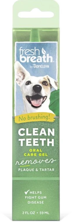 Tropiclean Fresh Breath Clean Teeth Oral Care Gel - Gebitsverzorging - Mint 59 Ml -Hond Benodigdheden 393x1200