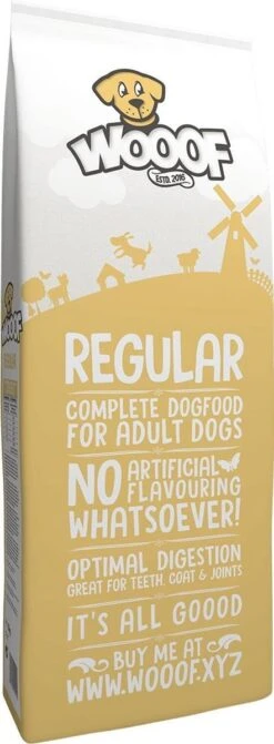 WOOOF Regular 18KG - Geperst Hondenvoer - Geperste Hondenbrokken - Droogvoer - 18KG -Hond Benodigdheden 442x1200