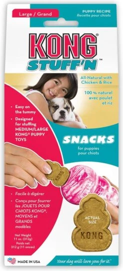 Kong Stuff 'N Snacks Puppy Hondensnack - Kip&Rijst - L -Hond Benodigdheden 546x1200 1