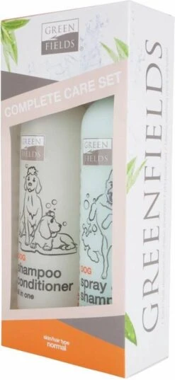 Greenfields Vacht Verzorging Set Voor Honden Shampoo, Conditioner & Droogshampoo -Hond Benodigdheden 552x1200