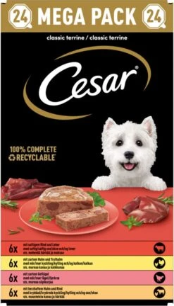 Cesar Classic Mix Paté Hondenvoer Maaltijdkuipjes 24 X 150 G -Hond Benodigdheden 686x1200 1