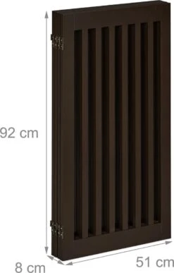 Relaxdays Veiligheidshekje Hout - 92 Cm Hoog - Kinderhek - Hondenhek - Inklapbaar - Bruin - 4 Panelen -Hond Benodigdheden 766x1200 1