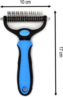 Merkloos 2 Zijdige Ondervacht Hondenkam - Hondenborstel Kortharig/Langharig - Kattenkam - Klittenkam Kat/Hond - Kattenborstel - 10 Cm. -Hond Benodigdheden 775x1200