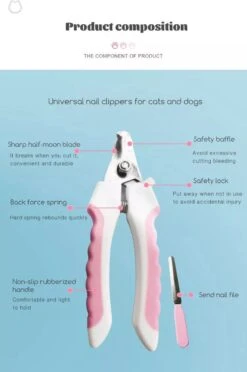 Merkloos Professionele Nagelschaar - Dieren Nagelschaar - Roze - Honden Nagelknipper - Hondennagels - Honden Knip Schaar - Honden Knipsch -Hond Benodigdheden 797x1200