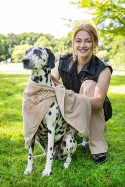 Pepets© – Hondenhanddoek – Honden Handdoek – Microvezel Handdoek – Handdoek Hond – Hondendeken – Droogdoek Hond – Dierendeken – Absorberend – 100*50CM - Beige - GRATIS Zonnebril -Hond Benodigdheden 800x1200 6