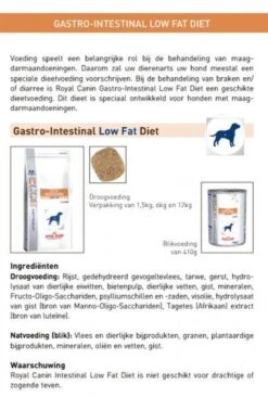 Royal Canin Gastro Intestinal Low Fat - Hondenvoer - 12 Kg -Hond Benodigdheden 810x1200 3