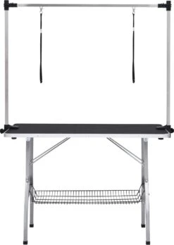 VIDAXL Hondentrimtafel Verstelbaar Met 2 Lussen En Opbergschap -Hond Benodigdheden 852x1200 1