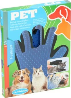 Merkloos Vachtverzorgingshandschoen -Hond Benodigdheden 877x1200