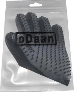 Borstel Voor Huisdieren - 2 Stuks LINKS + RECHTS - Voor Elke Vacht - Silicone - Vachtborstel - Borstel Handschoen - Zwart- ODaani -Hond Benodigdheden 962x1200