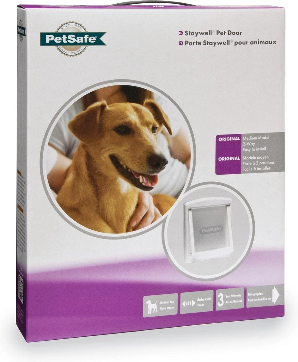Petsafe 740 Hondenluik - Wit/Transparant - Medium - 35 X 26,5 Cm 1 Petsafe 740 Hondenluik - Wit/Transparant - Medium - 35 X 26,5 Cm