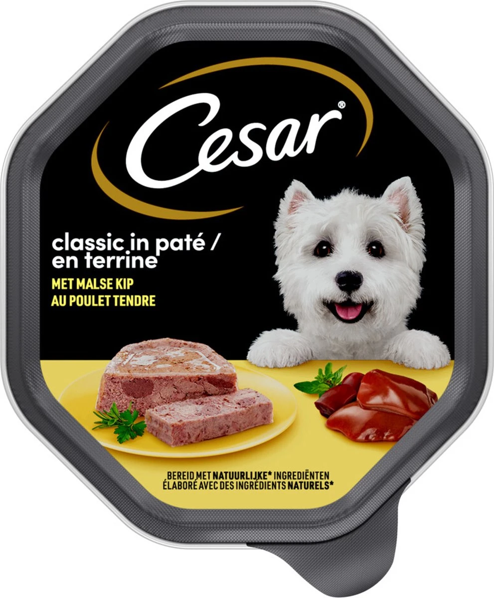 Cesar Classic Paté Honden Natvoer - Kip - 14 X 150 Gr 8 Cesar Classic Paté Honden Natvoer - Kip - 14 X 150 Gr - Afbeelding 8
