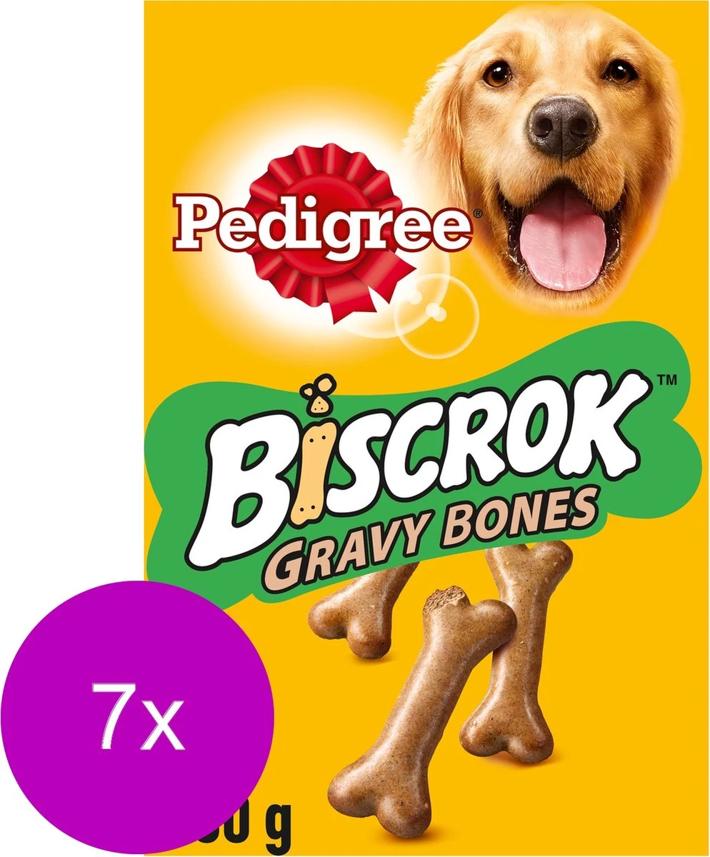 Pedigree Biscrok Gravy Bones Hondensnacks - 7 X 400 Gr 2 Pedigree Biscrok Gravy Bones Hondensnacks - 7 X 400 Gr - Afbeelding 2