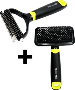 Mister Mill Professionele Set Honden Kattenborstel - Ondervachtkam Plus Slickerborstel