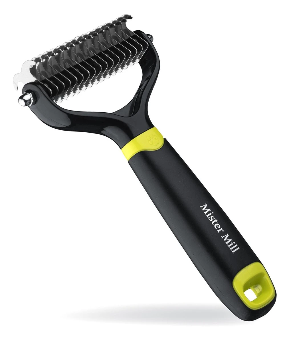 Mister Mill Professionele 2-Zijdige Ondervacht Kam Voor Hond En Kat – Honden/Kattenborstel – Klittenkam – 9,5 Cm. 1 Mister Mill Professionele 2-Zijdige Ondervacht Kam Voor Hond En Kat – Honden/Kattenborstel – Klittenkam – 9,5 Cm.